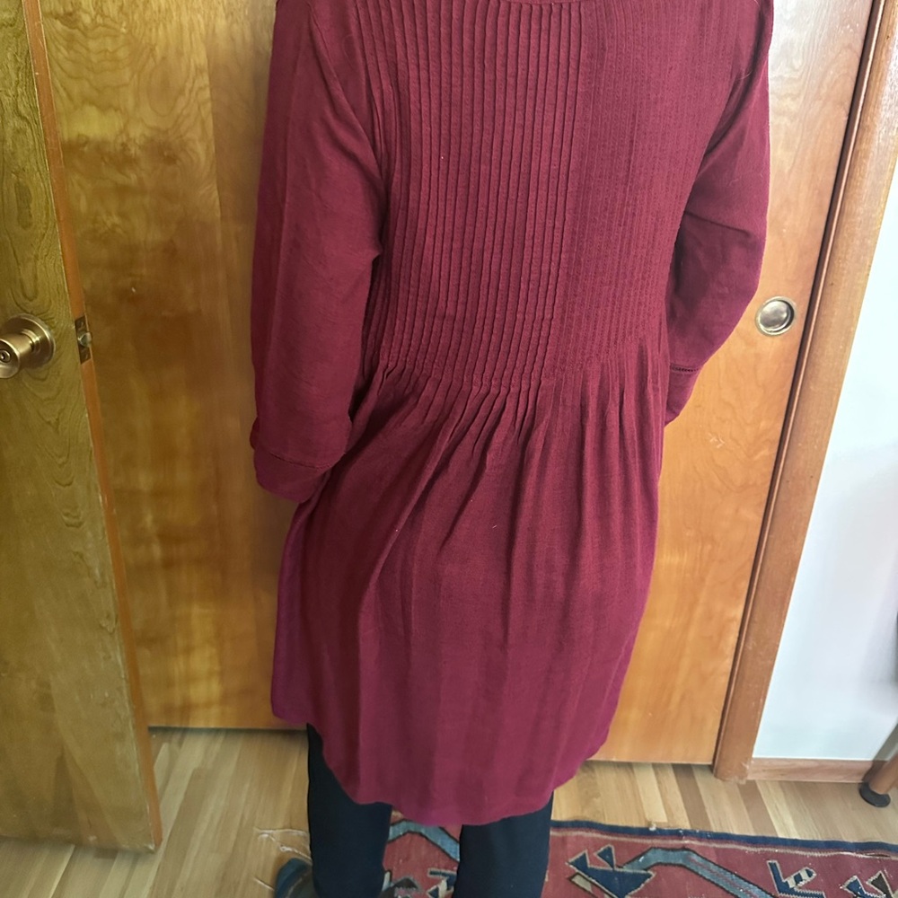 Burgundy Ribbed Dress - Picture 5 of 5